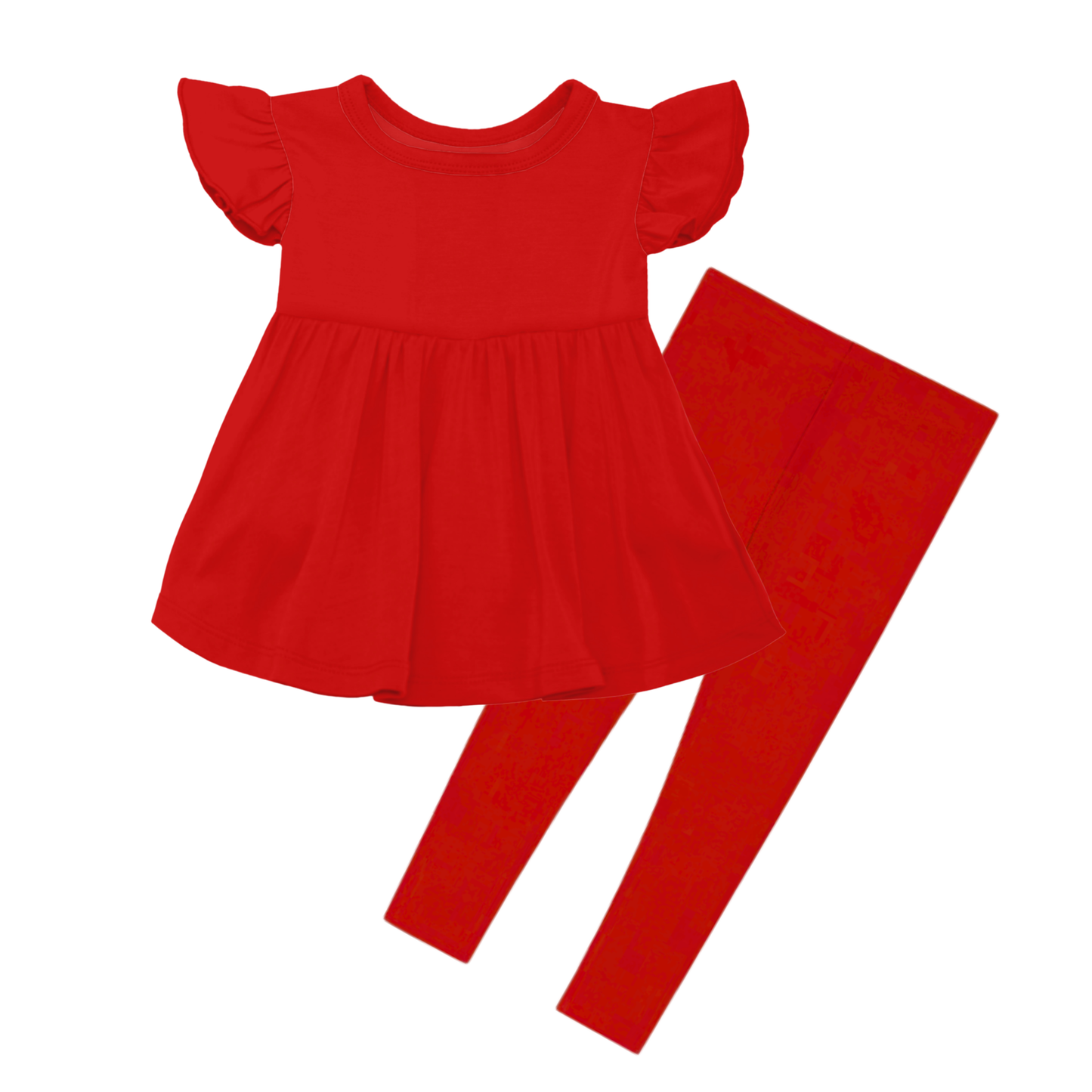 Flutter Peplum Set - Cranberry  *PRE-ORDER*