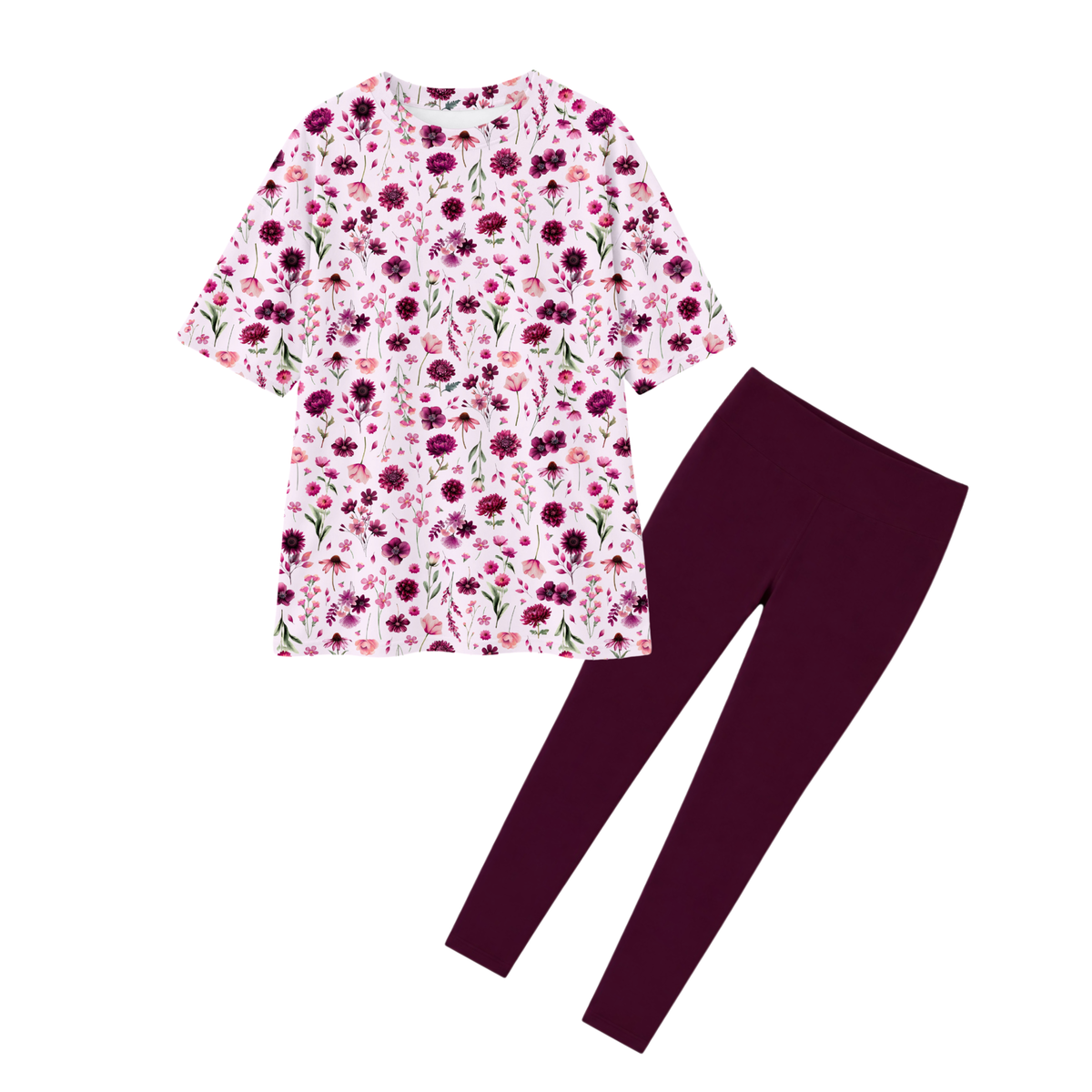 Oversized Tee & Leggings Set - Mulberry Meadow  *PRE-ORDER*