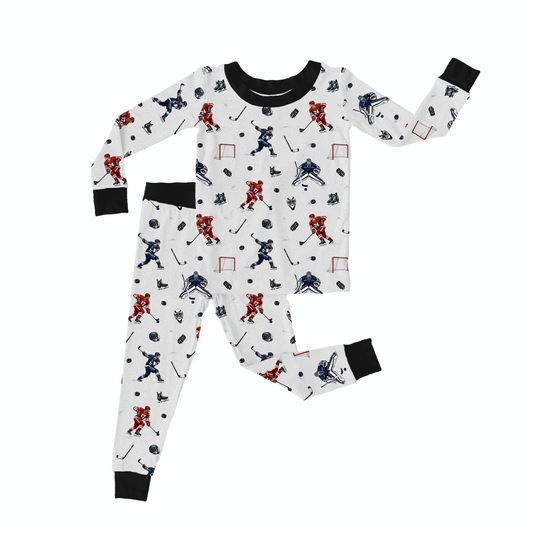 Two Piece Pajama Set - Pass the Puck  *PRE-ORDER*