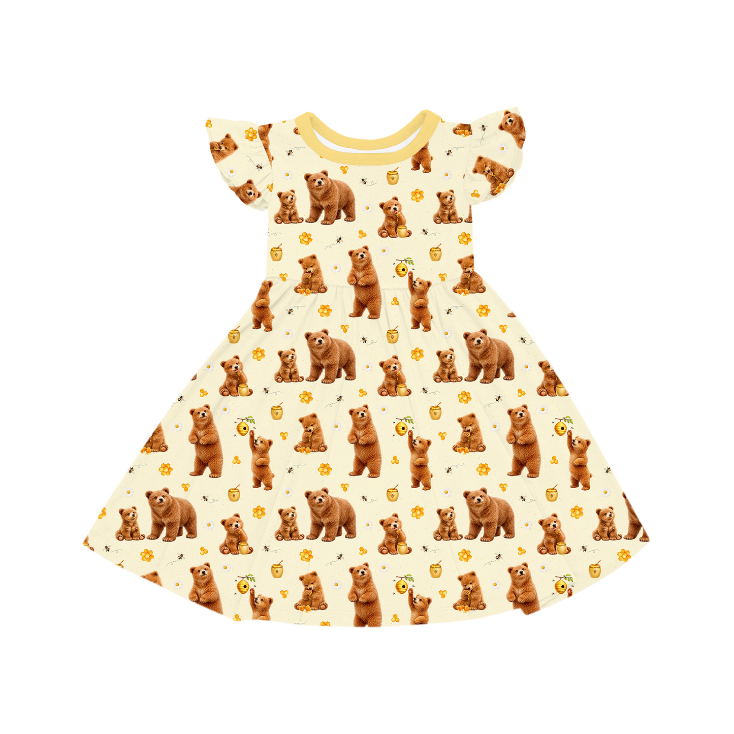 Flutter Twirl Dress - Honey Bear