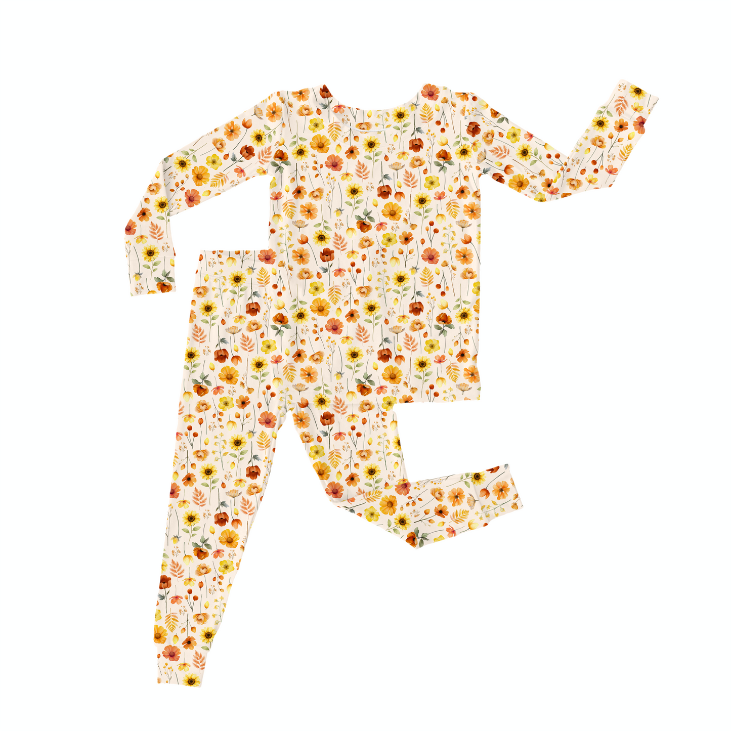 Two Piece Pajama Set - Autumn Petals  *PRE-ORDER*