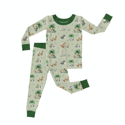 Two Piece Pajama Set - Fossil Friends