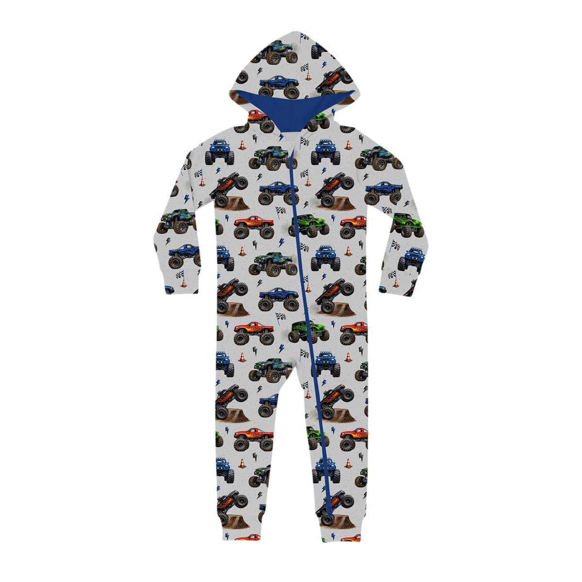Hooded Romper - Rumble Truck Rally