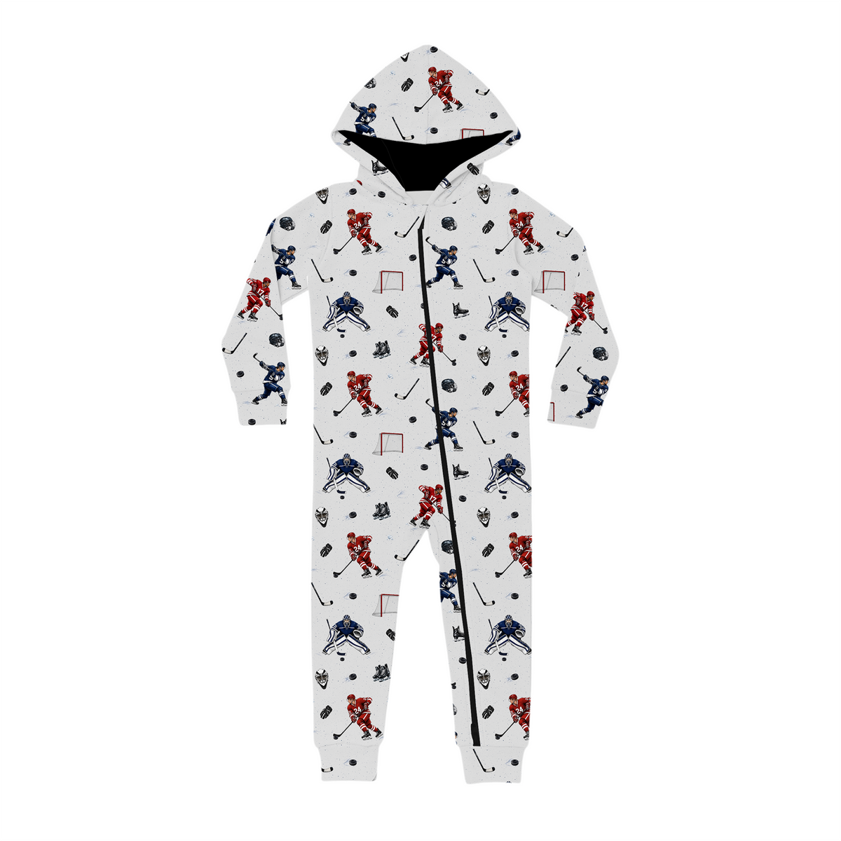 Hooded Romper - Pass the Puck  *PRE-ORDER*